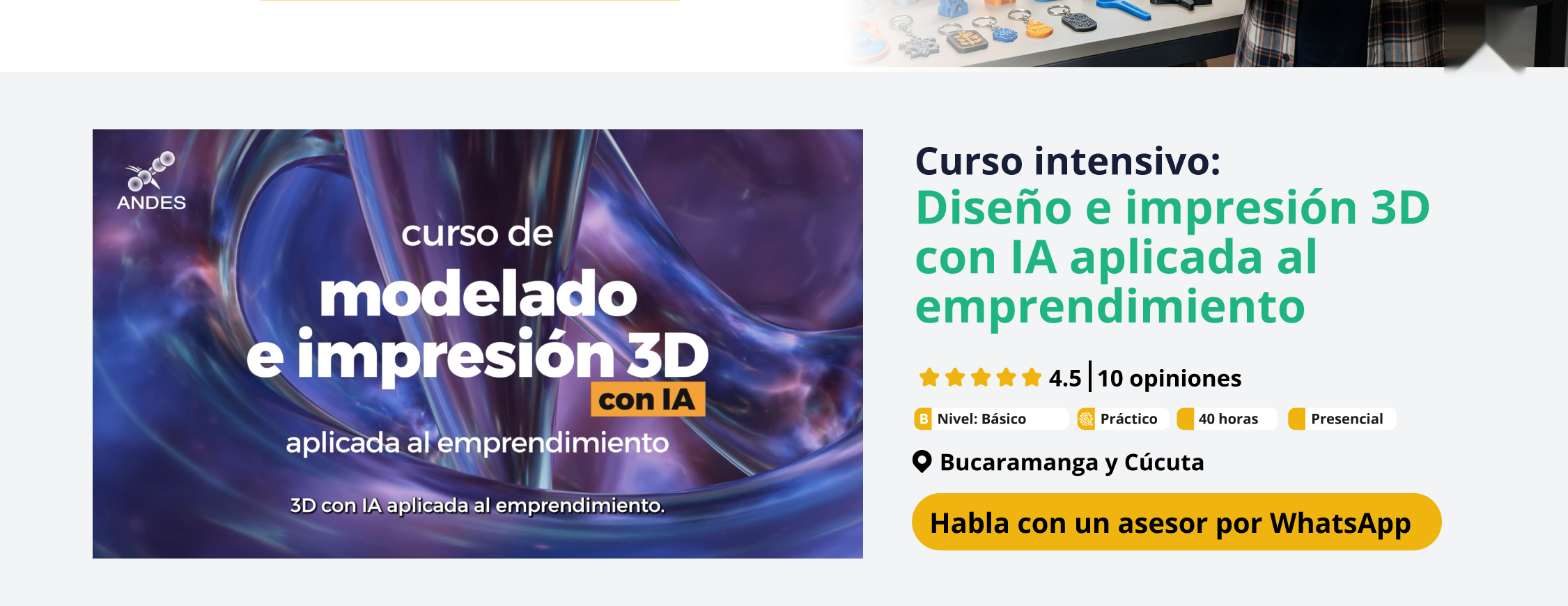 Curso intensivo Diseño e Impresión 3D con IA
