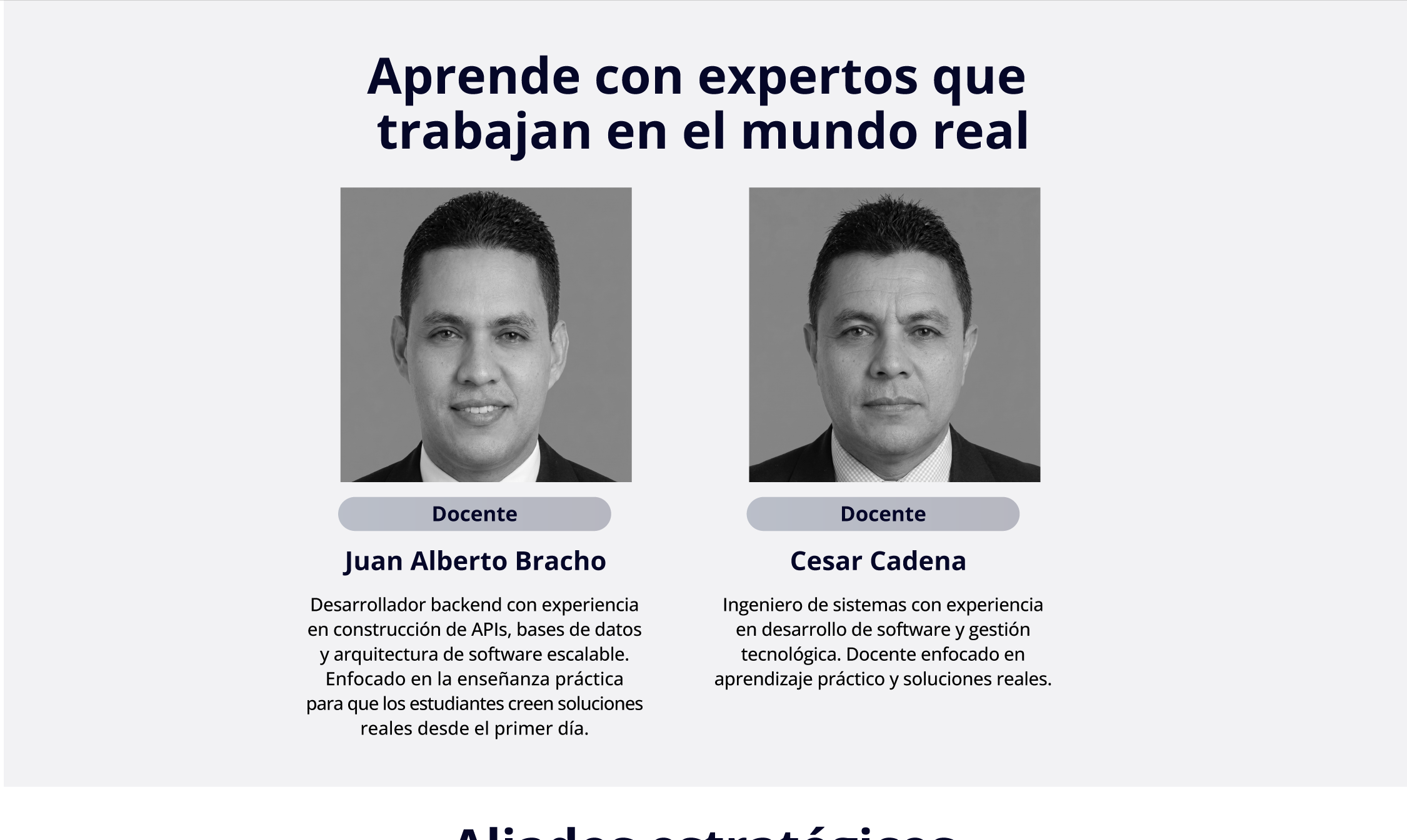 Aprende con expertos que trabajan en el mundo real