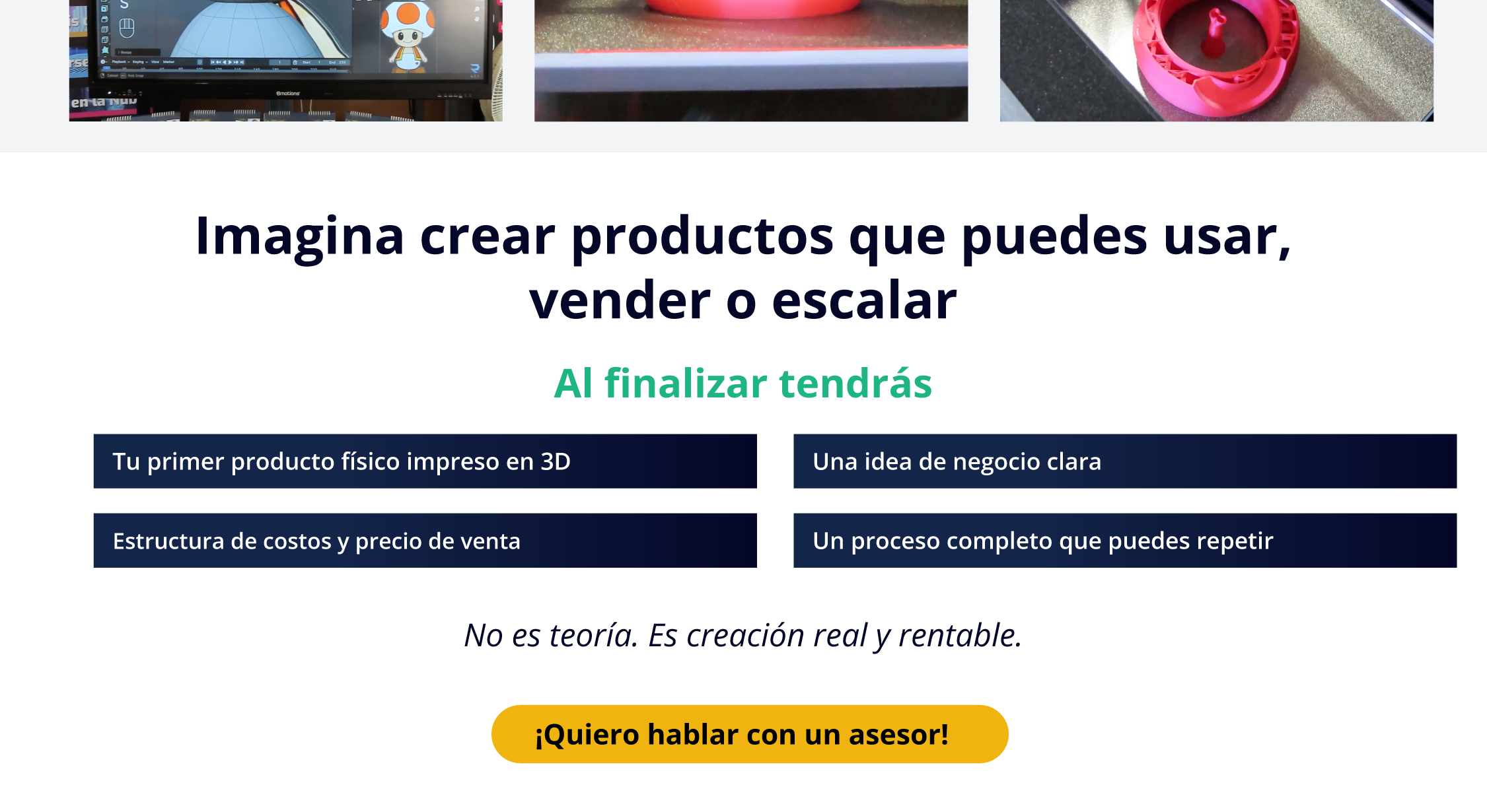 Imagina crear productos que puedes usar, vender o escalar