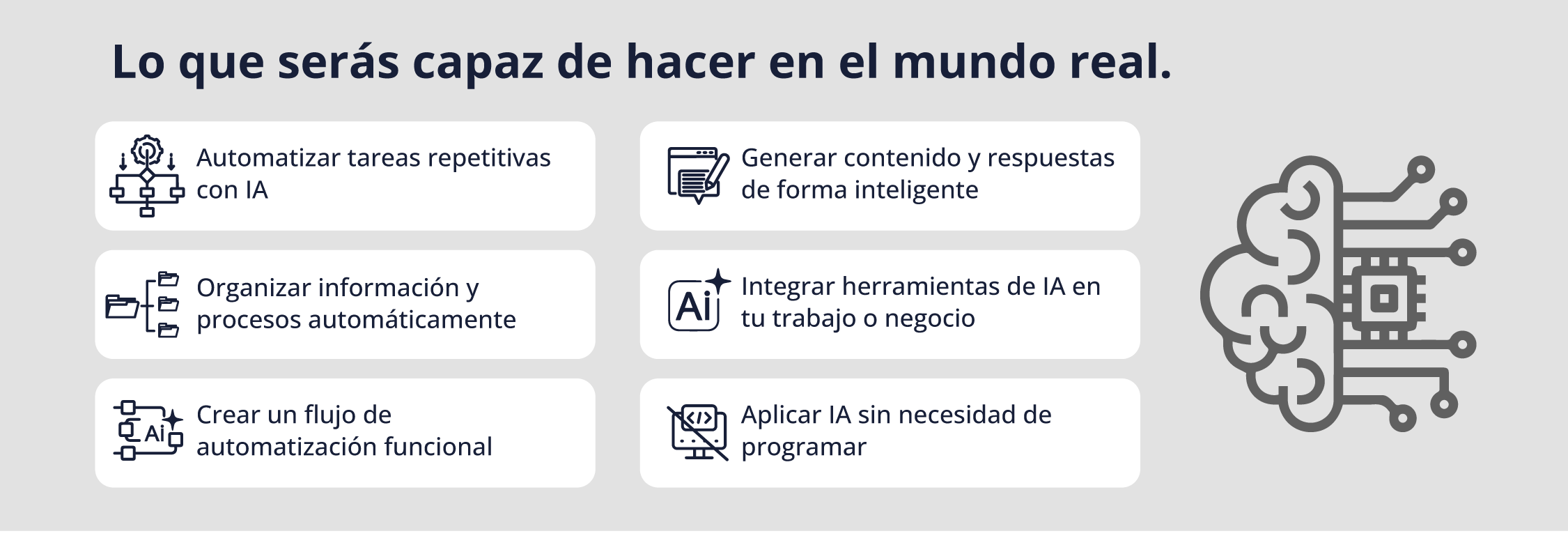 Lo que serás capaz de hacer en el mundo real